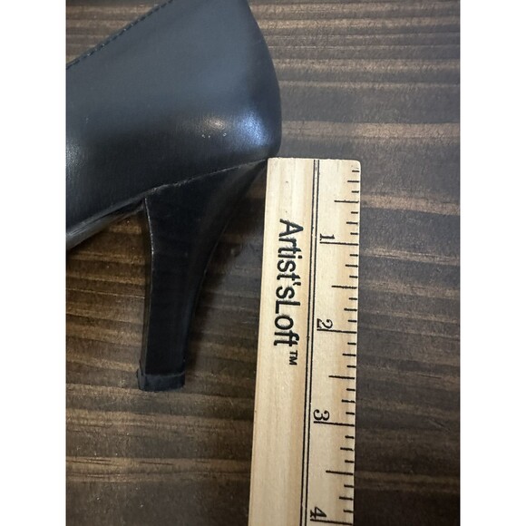 Strawberry‎ Field Whimsygoth Black Heels Pumps Leather Flower Retro 23.5 SZ US 7 - Picture 12 of 12